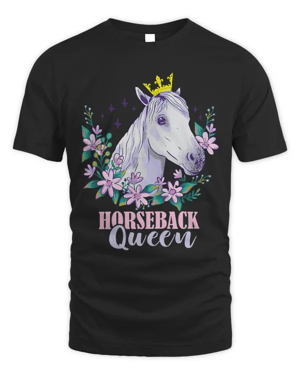 Horseback Queen Crown Flower Horseback Riding Equestrian