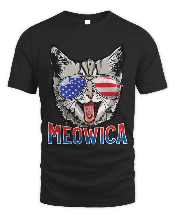 Cat 4th Of July Meowica Merica Men Women American Flag Gifts 1
