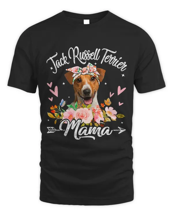Cute Jack Russell Terrier Mama Dog Mom Flowers Mothers Day