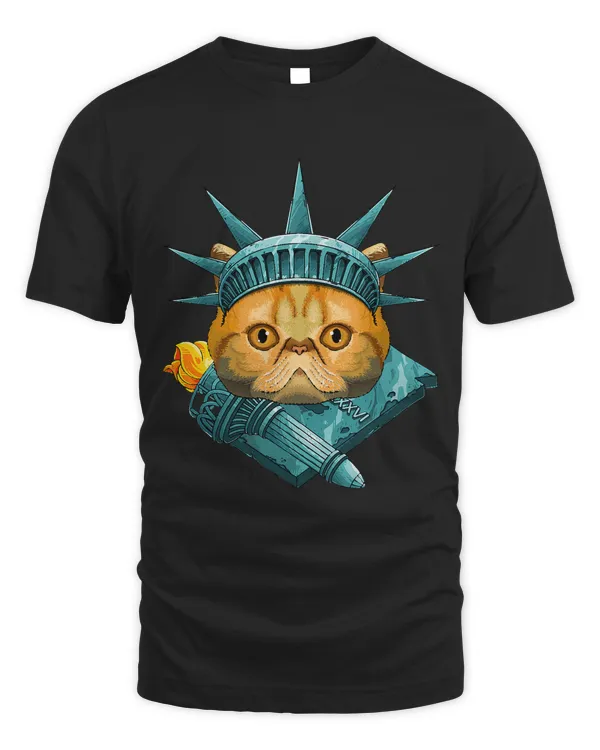 Statue Of Liberty Exotic Shorthair 4th Of July USA America