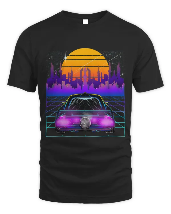 Cyberpunk Car Vaporwave Aesthetic Outrun Retro Art Gamer 39