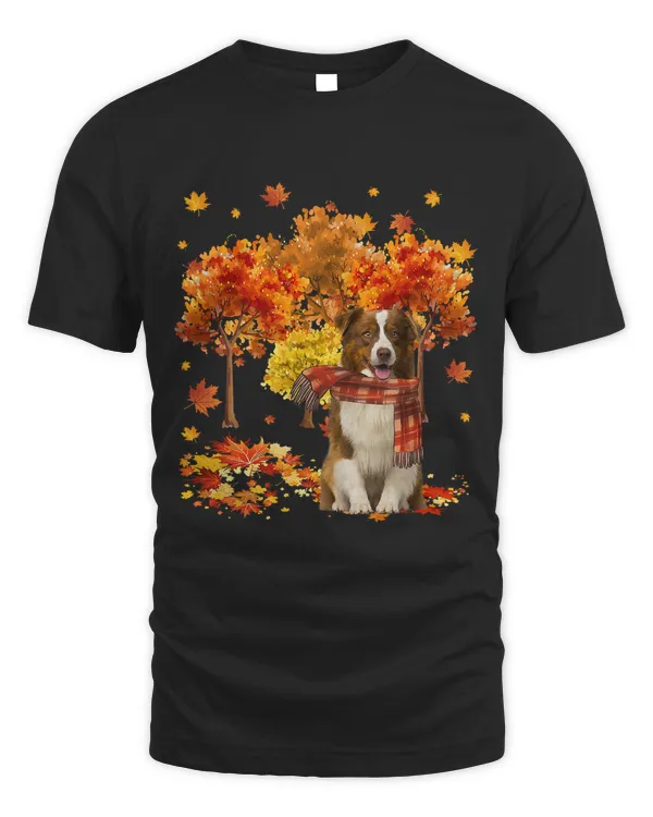 Its Fall Yall Cute Border Collie Autumn Tree Fall Leaves 27