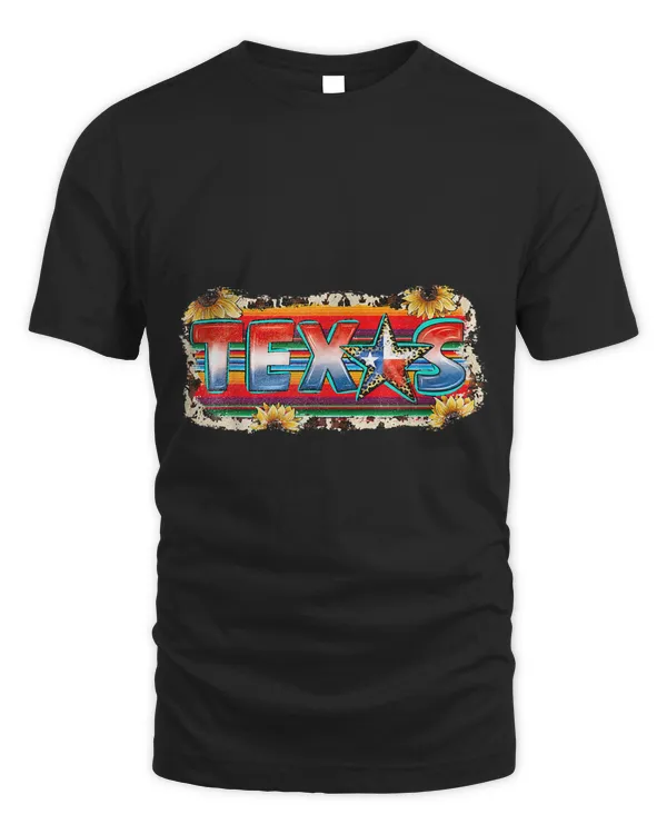 Western Serape Sunflower Texas Flag Lone Star Texas State TX