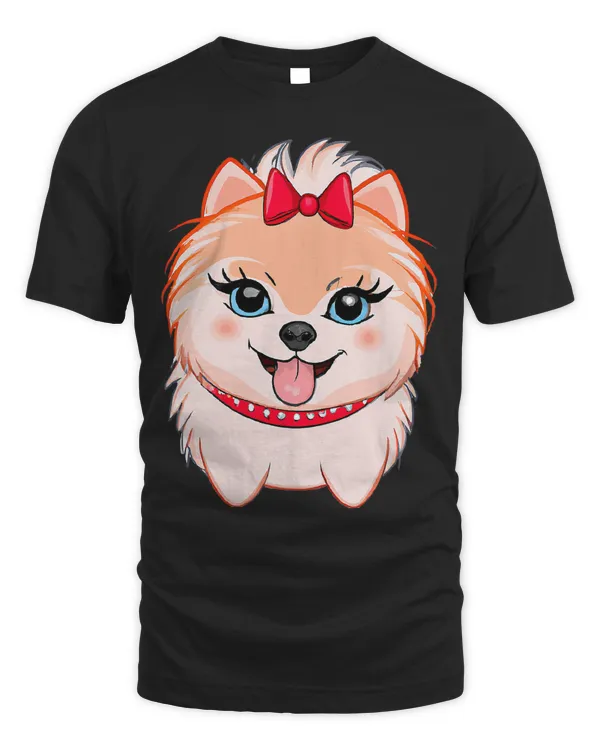 Cute Pomeranian Puppy in a Bow 406