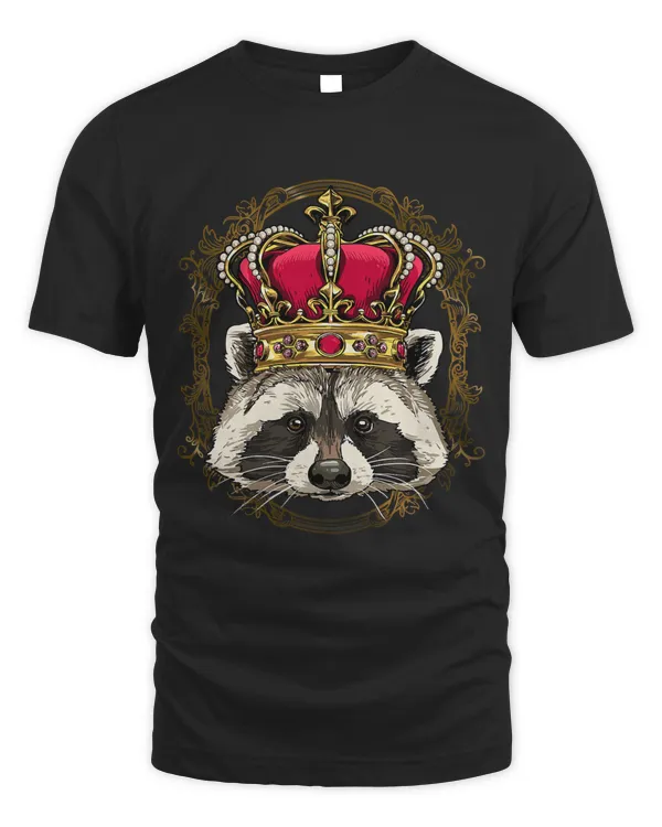 King Raccoon Wearing CrownQueen Raccoon Animal 333