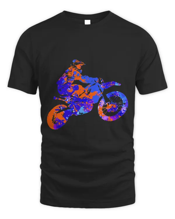 Arty Motocross Bike Rider Motorcycle Biker