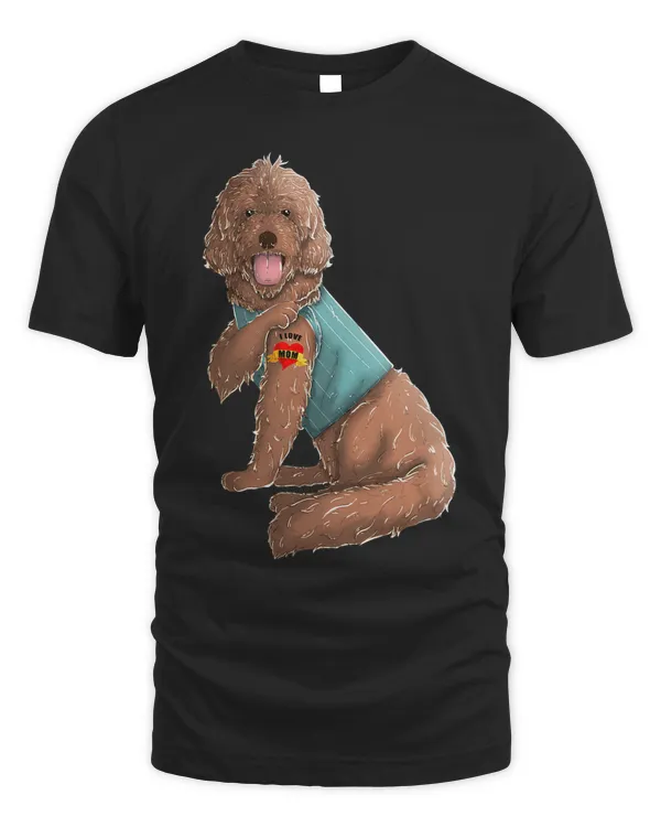 Labradoodle I Love Mom Tattoo Dog Shirt Funny Mothers Day