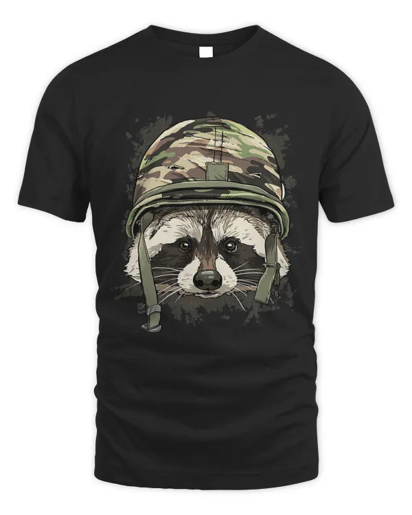 Raccoon Soldier Veteran Army Raccoon American Animal Lover 628