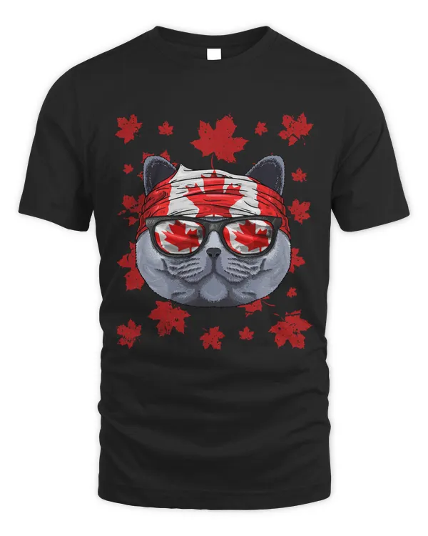 Canadian British Shorthair Patriotic Canada Flag Maple Leaf