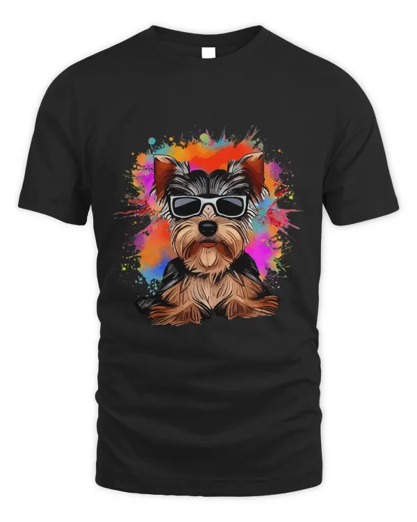 Cool Yorkie With Sunglasses Yorkshire Terrier Lovers Pop Art