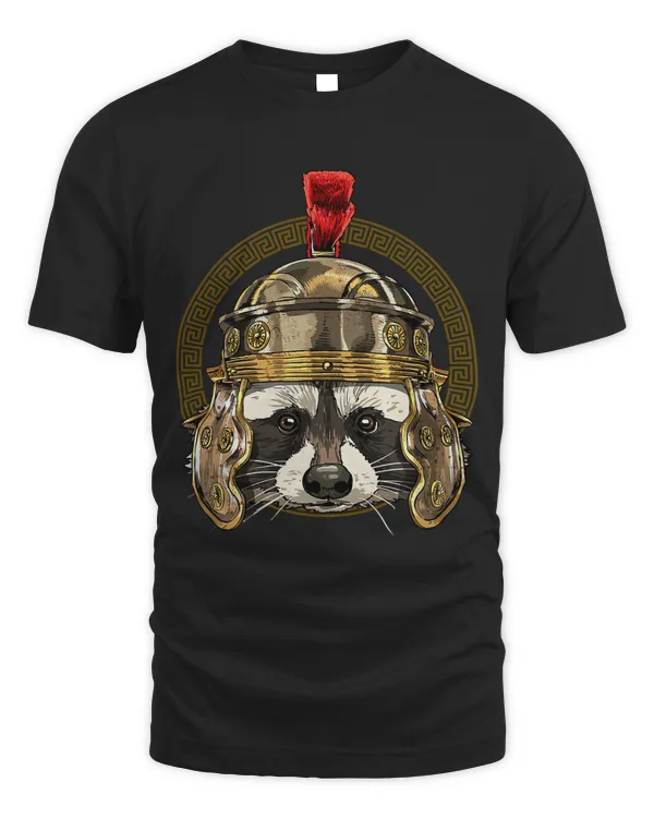 Raccoon in Roman Helmet Centurion Legionnaire Raccoon Lover 45