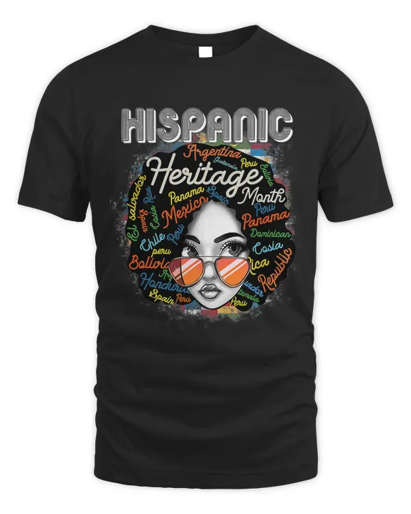 Latina Woman Art Hispanic Heritage Month Latin Country Flags 196