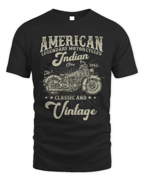Classic Vintage American Motorcycle Indian Born 1962