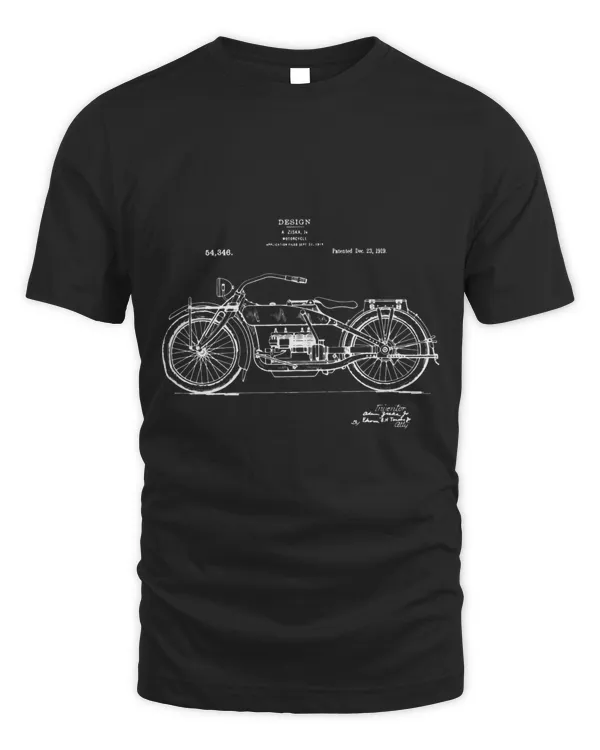 Classic Vintage Patent Print 1919 Motorcycle 68