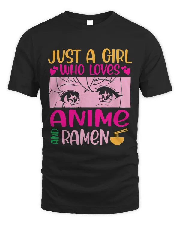 Just A Girl Who Loves Anime and Ramen Japanese Art Kawaii