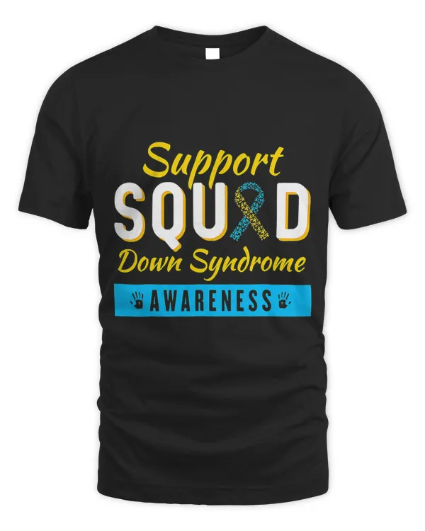 Down Syndrome Awareness month Ribbon Support Squad Men kids