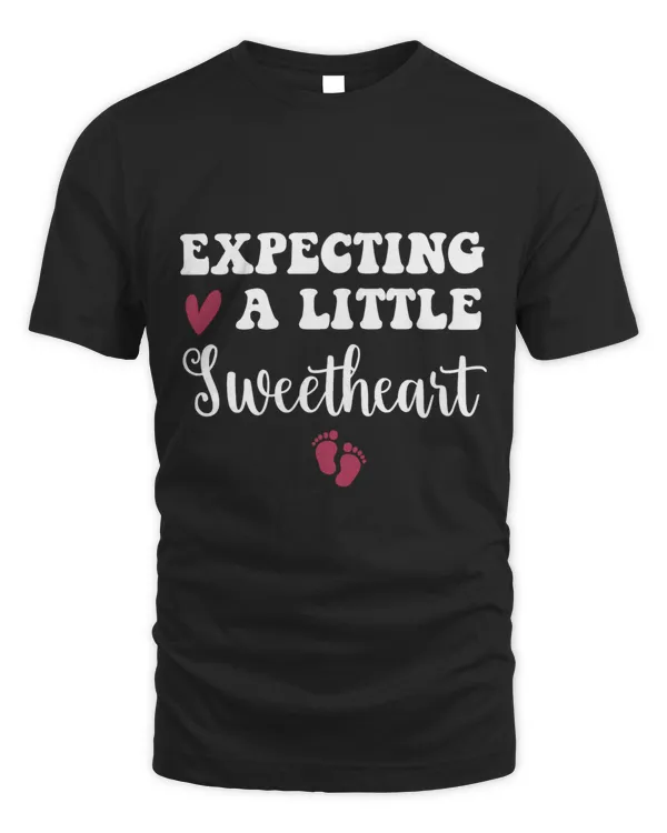 Expecting Little Sweetheart Valentine Pregnancy Announcement Sweatshirt