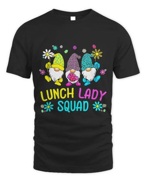 Cute Easter Day Gnome Love Lunch Lady Women Matching 3