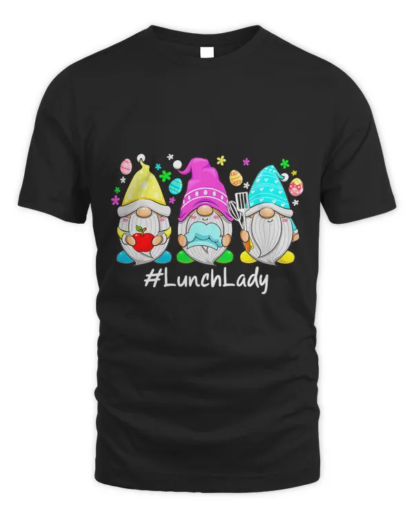 Cute Easter Day Gnome Love Lunch Lady Women Matching