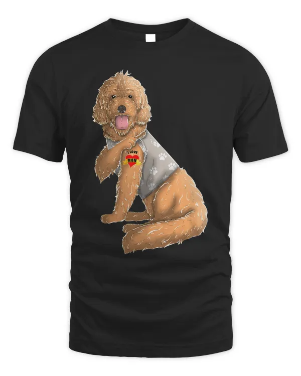 Goldendoodle I Love Mom Tattoo Dog Shirt Mothers Day Gift
