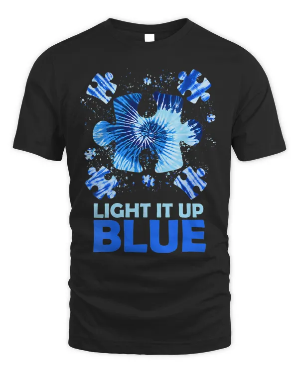 Light It Up Blue Autism Awareness Autistic Puzzle Piece