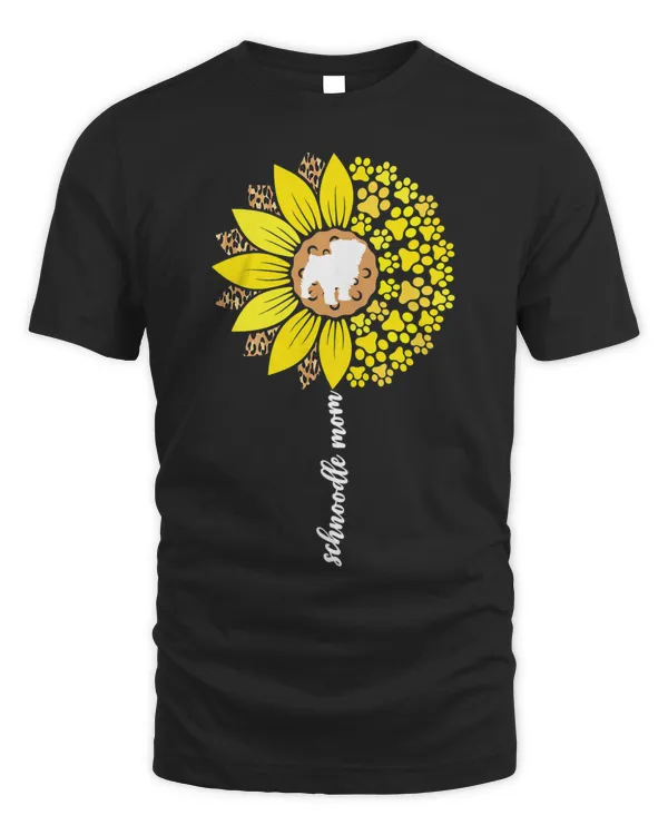 Cute Schnoodle Mom For Women Schnoodle Dog Mom Sunflower Fun