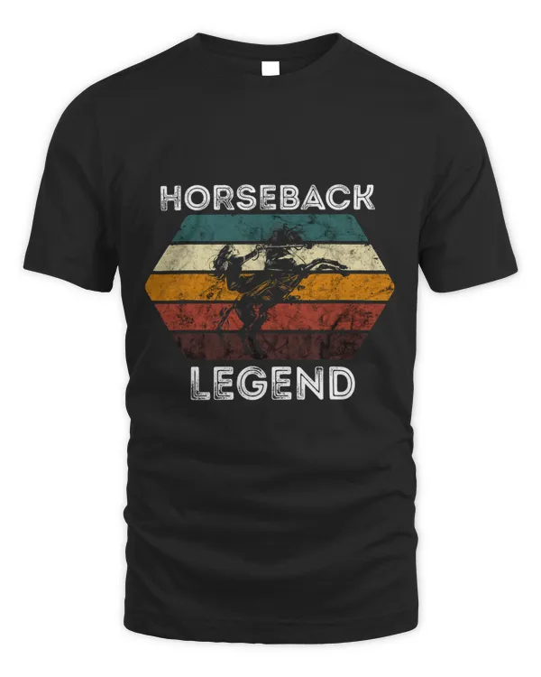 Horseback Legend Retro Equestrian Lover Horseback Riding