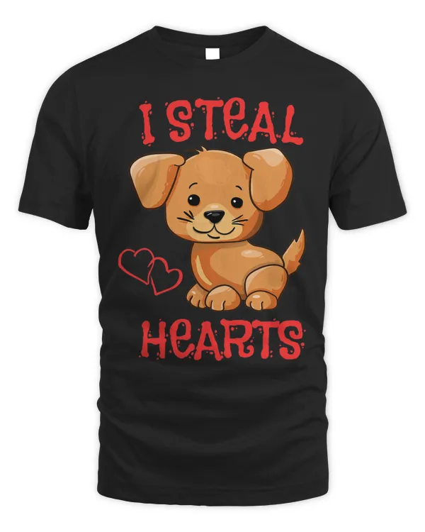 I steal hearts baby dog puppy valentines day