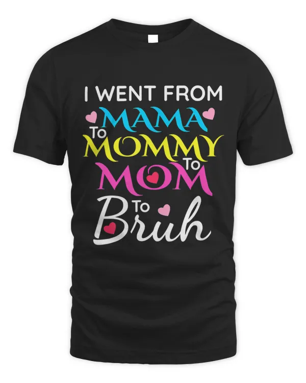 i went from mama mommy mom bruh shirt Funny Mothers Day