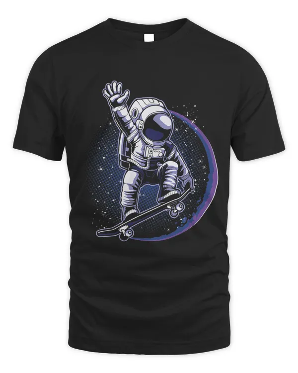 Skateboard Astronaut Space Riding Skating Spaceman Gift