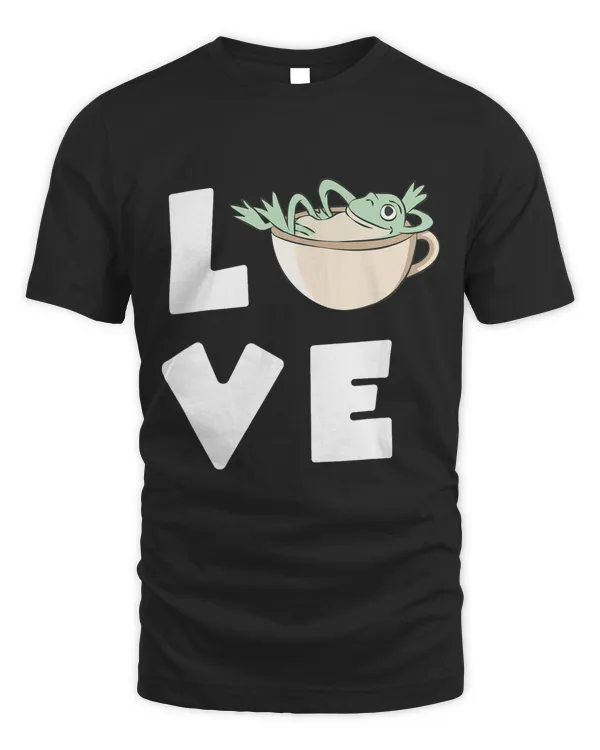 Cottagecore Aesthetic Love Frog Laying In A Tea Cup Frogcore