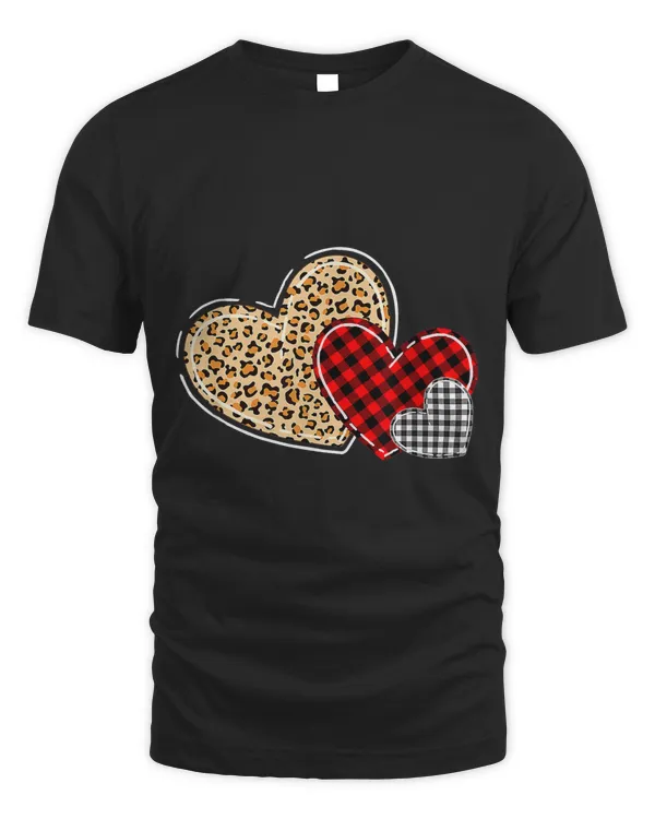 Leopard Buffalo Red Black Plaid Heart Happy Valentines Day