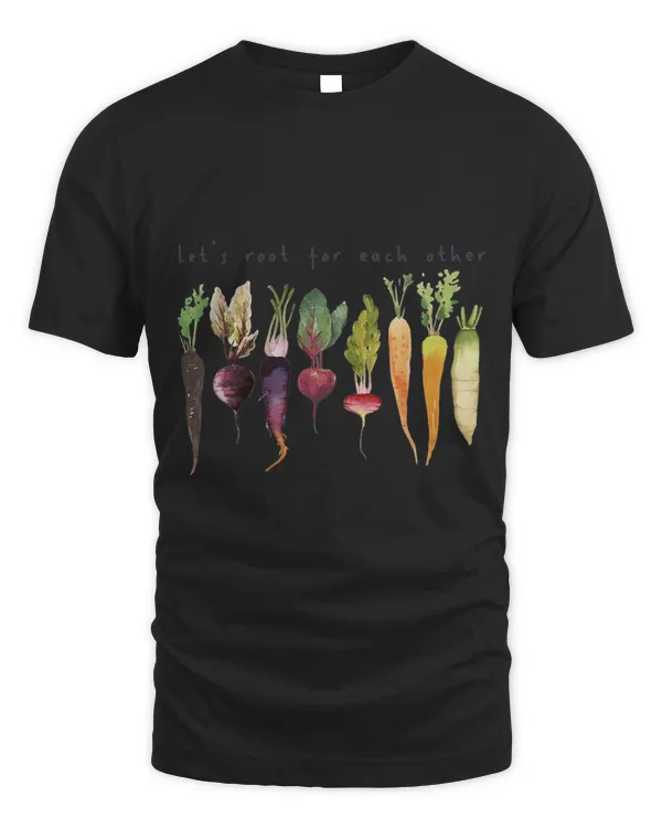 Retro Lets Root For Each Other Cute Veggie Funny Vegan