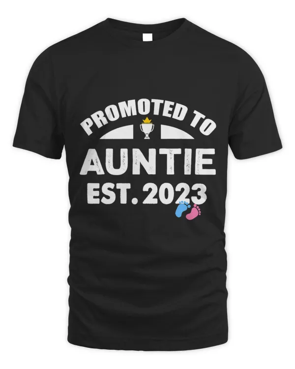Cute Promoted To Auntie Est. Gender Reveal Pink Or Blue