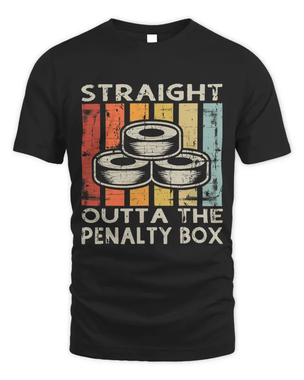 Straight Outta The Penalty Box Vintage Ice Hockey Player
