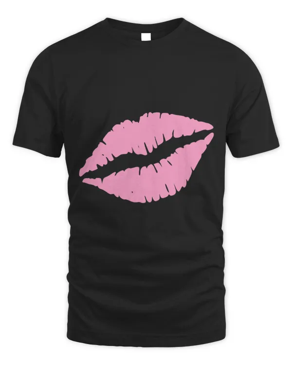 Cute Vintage Lips Print Hot Pink Lipstick Fun Pop of Color