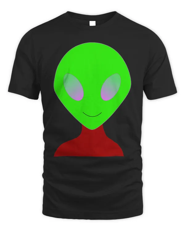 Beautiful funny cute green alien aliens