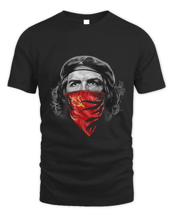 T Shirt Che Guevara w Soviet Hammer and Sickle Red Bandana