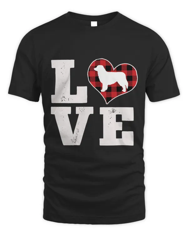 Love Aussie Dog Lover Gifts Dog Buffalo Plaid Valentines Day