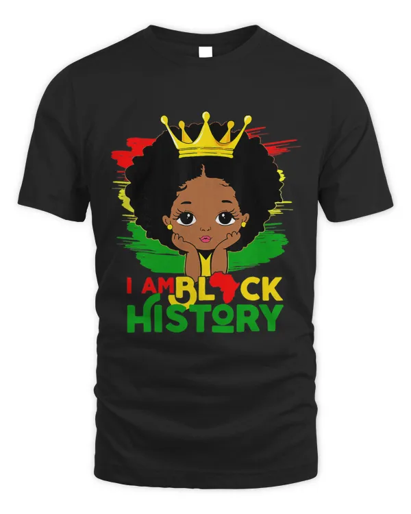 I Am Black History Shirt for Kids Girls Black History Month