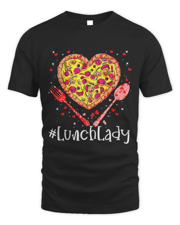 Pizza Lunch Lady Funny Pink Heart Happy Valentines Day 9