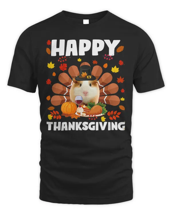 Happy Thanksgiving Funny Guinea Pig Turkey Autumn Guinea Pig T-Shirt