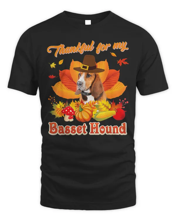 Thankful For My Basset Hound Dog Thanksgiving I'm Pumpkin T-Shirt