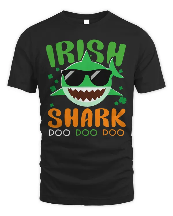 St Patricks Day Irish Shark Funny Gift For Men Women Kids T-Shirt