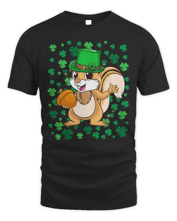 Irish Squirrel Leprechaun Funny St. Patrick's Day Shamrock T-Shirt