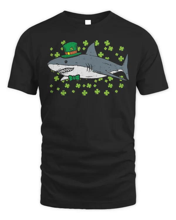 Irish Leprechaun Shark Shamrock St Patricks Day Animal Gift T-Shirt
