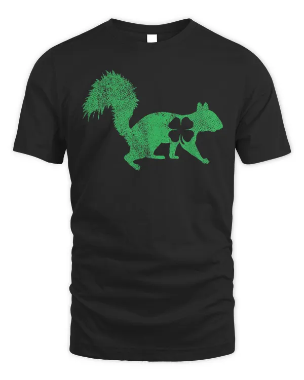 St. Patrick's Day Shamrock Squirrel Irish Green Saint Paddys T-Shirt