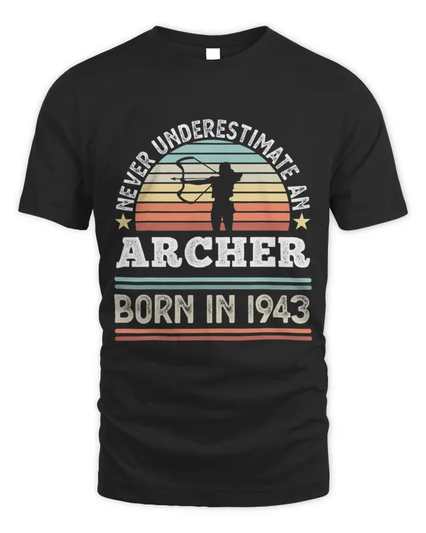 Archer born in 1943 80th Birthday Archery Gifts