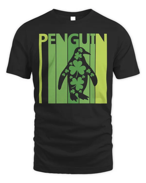 Lucky Penguin St Patrick's Day T-Shirt Irish Gift