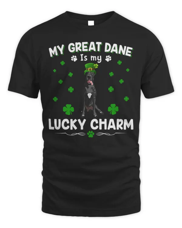 My great dane Is My Lucky Charm Funny St Patricks Day T-Shirt